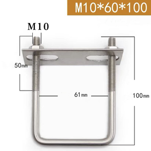 M6 M8 M10 Thép Không Gỉ 304 Hình Vuông <span class=keywords><strong>U</strong></span> Bolt Với Hex Nut Và Tấm Đế - Product Image 6