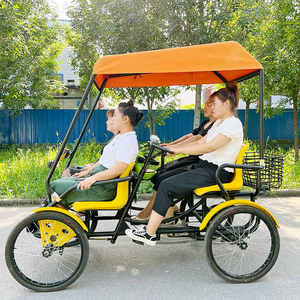 Nouveau Design Vélo Tandem Quatre Places Double Quadricycle pour Visites Touristiques - Product Image 3