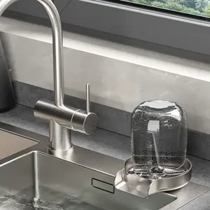 Automatic Glass Rinser Powerful Cup Washer For Kitchen Sink 304 Stainless Steel Baby Bottle Cleaner Metal Spray Bar Attachment