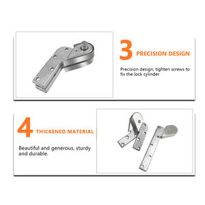 Charnière de <span class=keywords><strong>porte</strong></span> pivotante en aluminium robuste à 180 degrés, 60 kg-250 kg, design moderne, charnière de fermeture pour portes en bois ORAY OS-013, épaisseur de 4 mm - Product Image 4