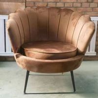 Fauteuil individuel de luxe léger pour salon, chaise Lotus simple