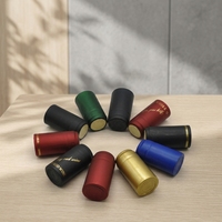 Capsule de bouteille de vin rouge en aluminium à fermeture lisse, non rechargeable, avec étiquette thermorétractable