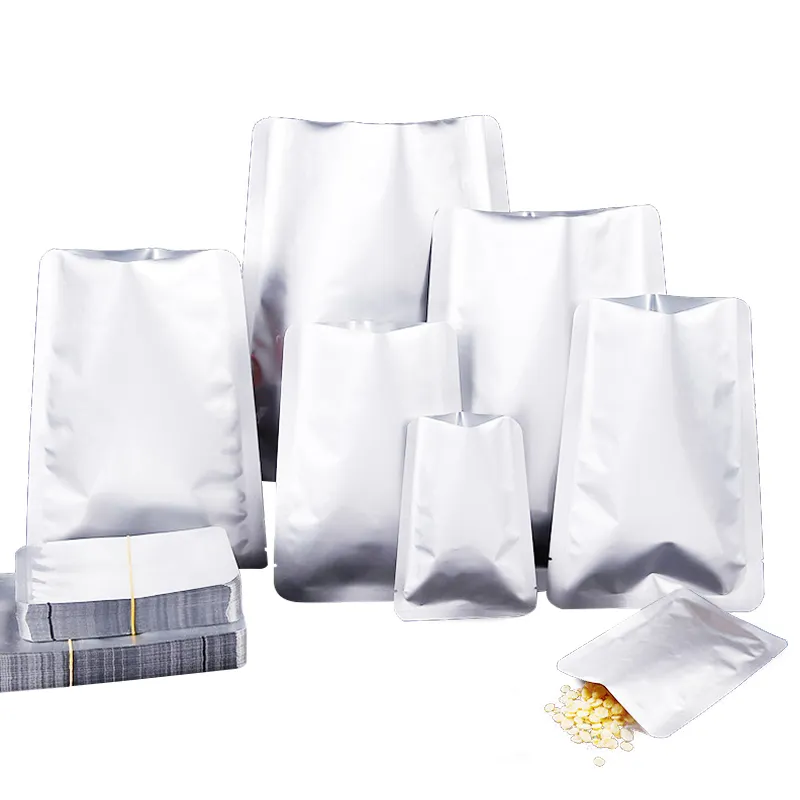 실버 컬러 진공 밀봉 가방 알루미늄 호일 식품 포장 가방