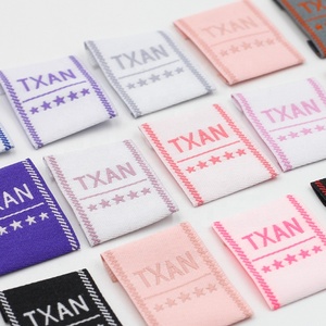 Tùy Chỉnh Cổ Thẻ Nhãn Hàng May Mặc Dệt Thẻ Kích Thước Nhãn T-Shirt Dệt Nhãn Tag Cho Quần Áo - Product Image 6