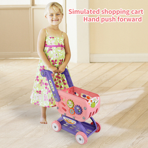 Toddler Pretend Play Toy Shopping Basket Grocery Store Games DIY Assembly <b>Supermarket</b> Shopping Cart for <b>Kids</b> - Product Image 5