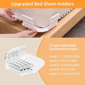 4Pcs Porte-draps de lit robustes Sangles de <span class=keywords><strong>matelas</strong></span> <span class=keywords><strong>pour</strong></span> garder les draps fermes et serrés Porte-draps <span class=keywords><strong>pour</strong></span> les coins - Product Image 2