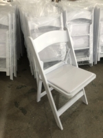 Chaise pliante en résine blanche pour événements extérieurs, usage intensif, idéale pour les mariages, les fermes et les cours – Offre spéciale