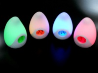 Silikon Ei Farbe wechselnde Nacht mit mit Thermometer, LCD Nachtlicht für Baby, Baby Nachtlicht
