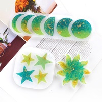 Phase de lune Pendentif Moules Soleil Ornement Étoile Moule En Silicone pour La Décoration De La Maison