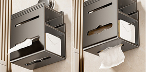 Moderno e multifunzionale <span class=keywords><strong>bagno</strong></span> portaoggetti a parete senza unghie <span class=keywords><strong>con</strong></span> <span class=keywords><strong>ventosa</strong></span> scatola di carta igienica <span class=keywords><strong>porta</strong></span> <span class=keywords><strong>asciugamani</strong></span> <span class=keywords><strong>porta</strong></span> rotolo - Product Image 5