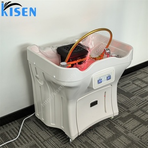 Kisen – Lit de lavage capillaire japonais le moins cher pour la famille, avec bac à shampoing, 2 réservoirs, roues et poignées - Product Image 2