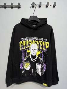 Top Quality 100% Cotton THAT'S A AWFUL LOT OF COUPH SYRUP High Street Alphabet Trendy Brand Loose Casual <b>Hat</b> Hoodie for Men - Product Image 2