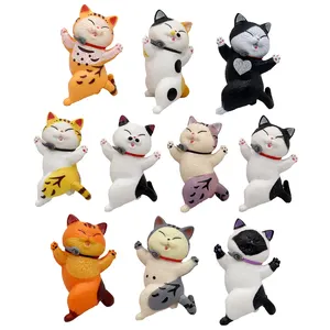 China factory direct sale Distributor wanted 10 Cheering cats Lovely PVC Model Toy Anime action Figures