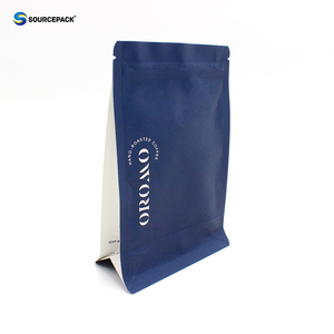 Sachet d'emballage pour grains de <span class=keywords><strong>café</strong></span> mat, scellé sur huit côtés, avec valve de dégazage et fermeture éclair, personnalisable avec logo - Product Image 5