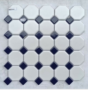 Carreau de mosaïque octogone 12 "x 12" Tuile de mosaïque décorative murale en mélange <span class=keywords><strong>noir</strong></span> <span class=keywords><strong>et</strong></span> <span class=keywords><strong>blanc</strong></span> - Product Image 6