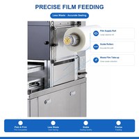 Machine de scellage de barquettes alimentaires semi-automatique en acier inoxydable avec écran tactile, usage commercial pour les fruits de mer