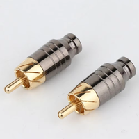 Soudure de luxe RCA prise Jack connecteur haut-parleur sortie Audio/entrée adaptateur prise plaqué or écouteur connecteur Jack