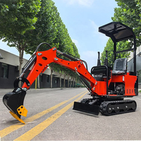 Excavator Mini Crawler Serbaguna 1,2 Ton, Rangka Kuat, Bising Rendah, Handal, Mesin Penggali Kecil