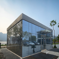 Maison mobile de conteneur en verre de conception chinoise de structure en acier préfabriquée esthétiquement plaisante durable pour la villa d'appartement