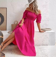 2025 été femmes nouveau un mot col robe minceur mode plage vacances robe