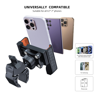 Support de téléphone de moto Anti-tremblement support vélo 17mm boule rotatif hauteur réglable support de support de téléphone de verrouillage transfrontalier - Product Image 6