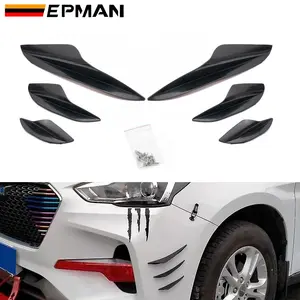 EPMAN ABS Car Body Auto Anti-Collision Strip Decoración Parachoques Lip Spoiler Valence Chin Difusor Canards Trim Kit EPFD007