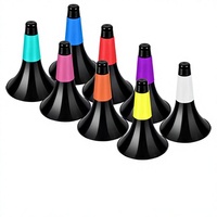 Cônes d'agilité pour le dribble au basketball - Équipement d'entraînement en plastique PE de haute qualité multicolores 23x17,5 cm pour toutes les saisons