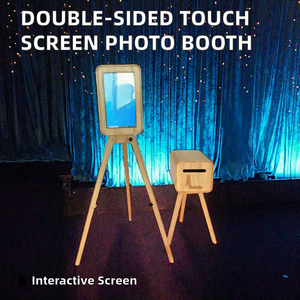 Selfie Retro Photobooth Real Vintage Instant Wedding Wooden Photo Booth Machine with Printer and <b>Camera</b> - Product Image 2