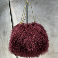 Sac à bandoulière en fourrure de mouton de Mongolie véritable, grand sac à main en fourrure avec chaîne pour femme, vente chaude