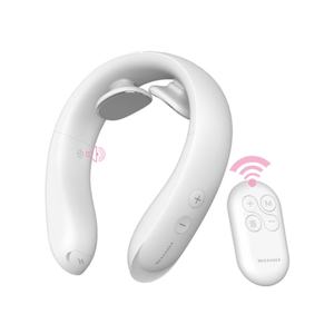 Masseur de cou EMS à 15 niveaux et 6 modes avec télécommande et indication vocale, masseur électrique portable pour le cou et les épaules avec fonction de chaleur pulsée - Product Image 1