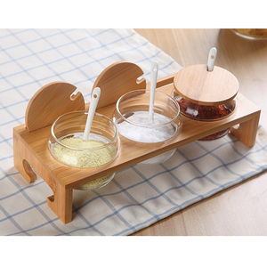 Organizzatore di stoccaggio multifunzionale per la <span class=keywords><strong>casa</strong></span> e la cucina in bambù portaspezie rotante portaoggetti da cucina - Product Image 6
