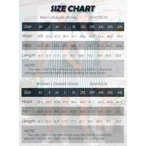 Salopette courte unisexe personnalisée, imprimé numérique, coton respirant, coupe classique pour hommes et femmes - Product Image 4