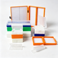 Microscope Slide Storage Box HIPS 12/25/50/100 Slide Capacity Durable Cork Lining Numbered Slots 25*75mm Standard Stackable Hist