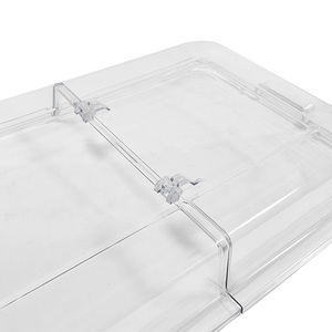 Tapa de plástico para plato de frotamiento, reutilizable, 1/1 piezas, transparente, tapa de cúpula abatible, cubierta de comida para Hotel, restaurante Buffet - Product Image 4