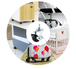 Universal möbel Modernes Design <span class=keywords><strong>2</strong></span>-Zoll-Silentkugelrollen mit Bremsen 50-mm-Plattenmontage für Büro-und Küchen zwecke - Product Image 5