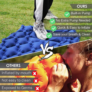 <span class=keywords><strong>Matelas</strong></span> pneumatique <span class=keywords><strong>gonflable</strong></span> automatique 1-2 personnes en PVC imperméable avec oreiller et pompe externe – Confort optimal, compact pour le camping - Product Image 6