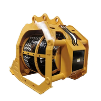 Godet rotatif pour excavatrice de 30 tonnes avec tamis anti-colmatage, tambour à mailles, panneaux de tamis remplaçables, godet hydraulique à tambour rotatif