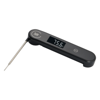 Thermomètre à viande à lecture instantanée, sonde pliable, rétroéclairé, aimant intégré, fonction HOLD, pour camping en extérieur, grillades nocturnes