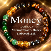 Nouveau Bracelet en Pierre Naturelle 2025 : Œil de Tigre, Pierre de Galle Noire, Citrine – Bracelet Perlé 8mm pour Attirer la Richesse, la Chance et la Guérison – Bijou Cadeau