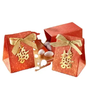 Wedding Supplies Double Happiness Red Favor Box