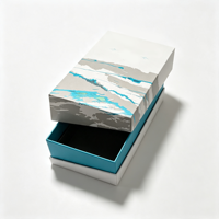 Boîte de contrôleur de jeu en papier rigide bleu de qualité supérieure avec feuille d'argent, style cyberpunk personnalisé pour l'électronique - Vente en gros