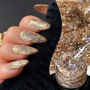 Ensemble de vernis à ongles en gel scintillant pour fêtes et Nouvel An - Rouge, Vert, Bleu, Rose et plus encore |   Vernis à ongles LED Soak Off pour des couleurs vibrantes - Product Image 4