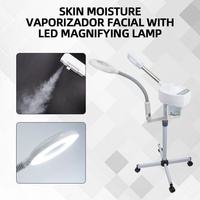 Vaporizador Facial Eléctrico Nanomister para Salón de Belleza, Tecnología Iónica, Lámpara de Aumento 2 en 1, Multifunción, Hidratante y Nutritivo