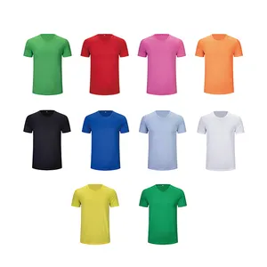 Wholesale 100% Polyester Unisex Plain Men's T-shirt Custom Logo Sublimation Blank White Tshirt