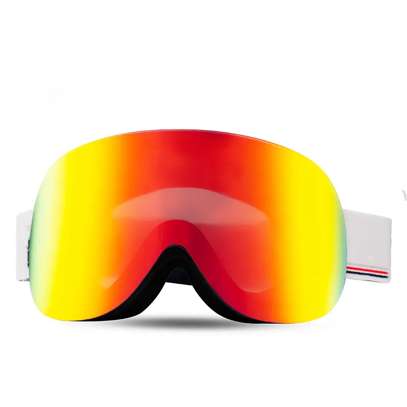 Индивидуальный логотип, спортивные товары для улицы, большие лыжные очки, все черные очки для сноуборда