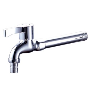 Grifo de latón extendido para lavadora, 19.5 cm, cromado, monomando, montado en la pared, anticorrosión - Product Image 5