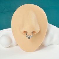 Piercing pour le nez en acier inoxydable avec zircon, design abeille et serpent, pour le rook, le tragus, le daith, le cartilage, l'hélix, vente en gros pour femmes