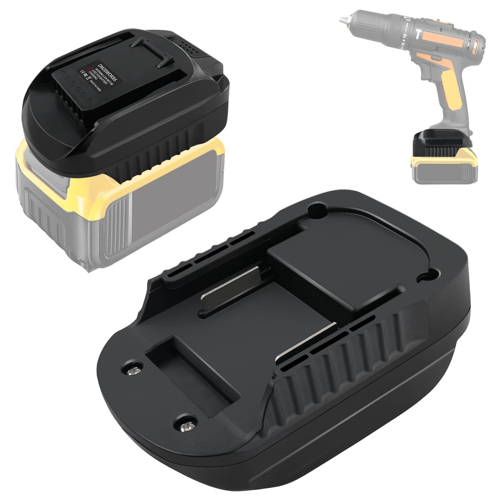 DM18WORX Power Tool Battery Adapter for Dewalt Milwaukee