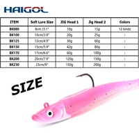 Leurres de pêche souples colorés à 8cm 10cm 12cm 15cm appâts en Silicone pour brochet sandre appâts de pêche leurre souple paquet personnalisé OEM