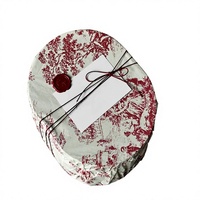 Élégante boîte cadeau ovale rétro française pour demoiselle d'honneur avec poignée, en matériaux recyclés écologiques, design rigide, réutilisable et pratique